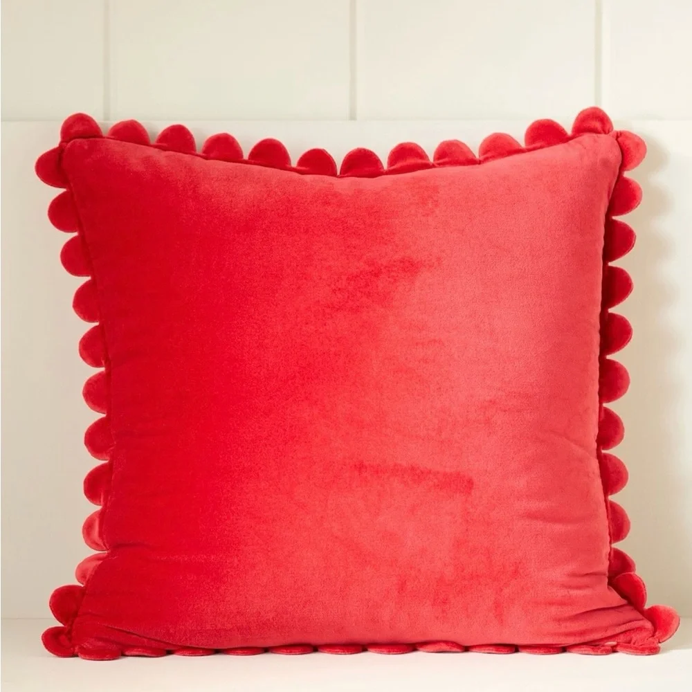 Anthropologie Cotton Velvet Striped Pillow